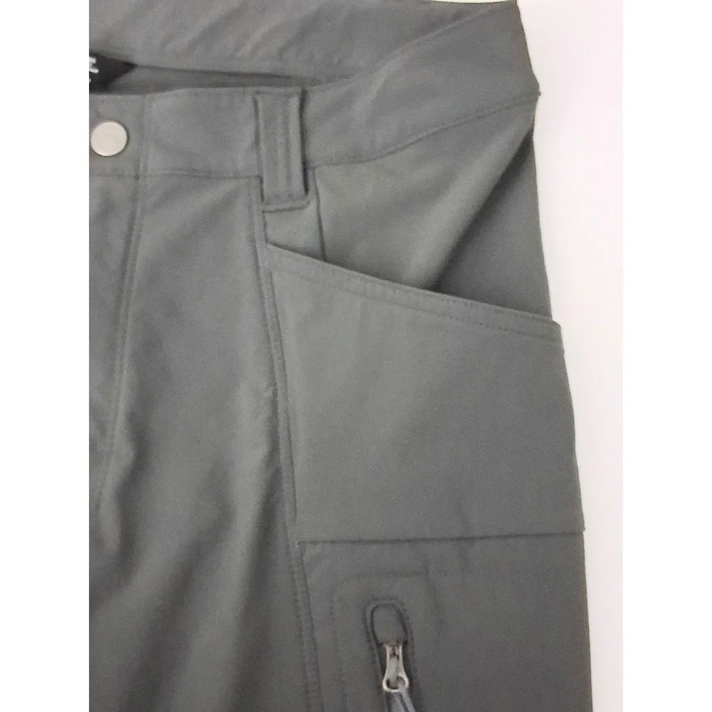 The North Face Pants Men's Size 32 Gray Zip Cargo Pockets Hiking Nylon Preowned
